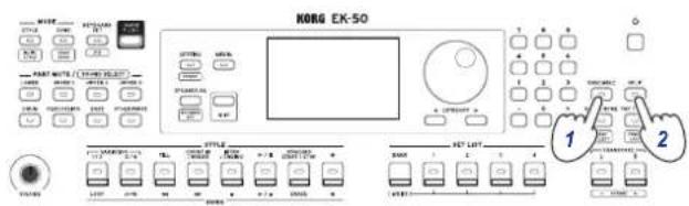 KORG EK50 - Ajout d'une harmonie à la mélodie - 1
