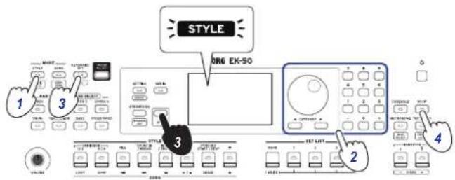 KORG EK50 - Jeu avec le style choisi - 2