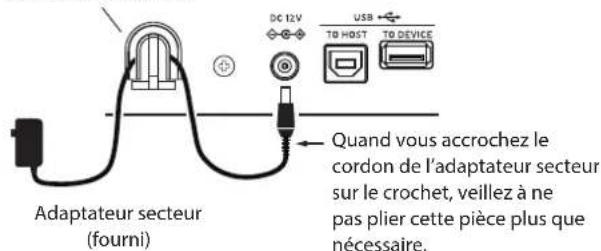 KORG EK50 - Utilisation de l'adaptateur secteur - 1