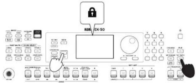 KORG EK50 - Verrouillage du tempo (Tempo Lock) - 1
