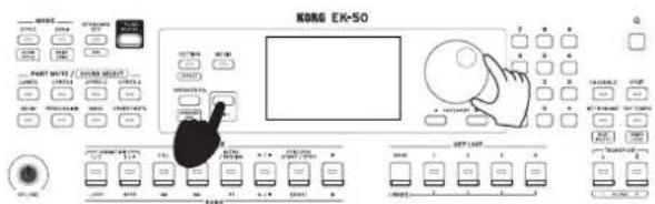 KORG EK50 - Réglage du tempo - 1