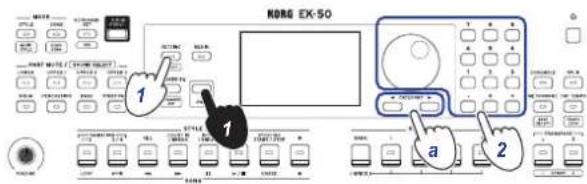 KORG EK50 - Sélection des effets - 1