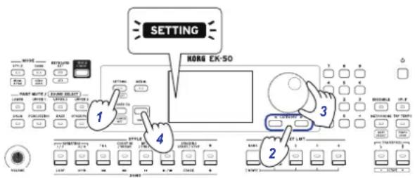 KORG EK50 - Utilisation élémentaire - 1