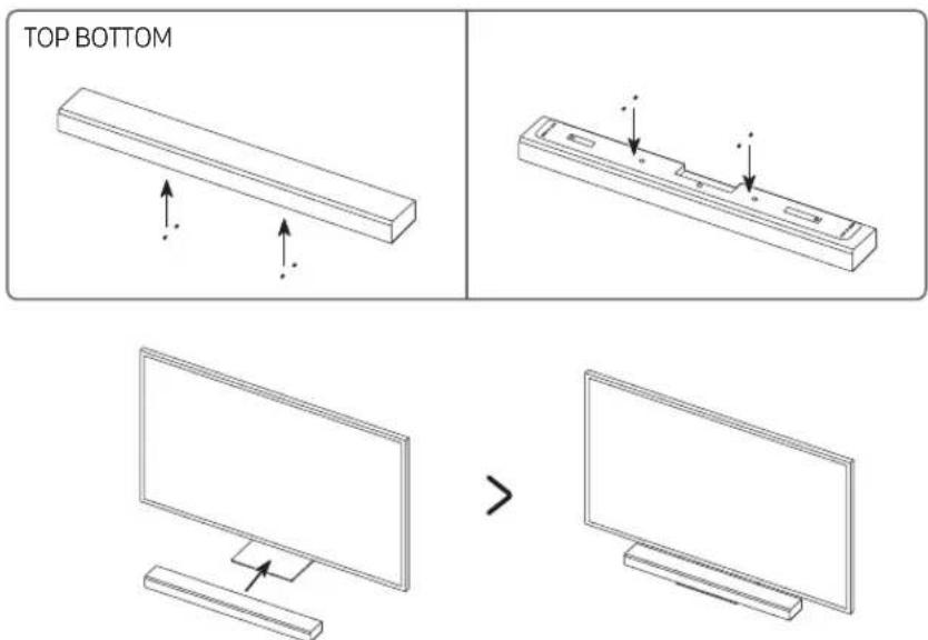 SAMSUNG QLED QE55Q90R - Installing a sound bar (sold separately) - 1