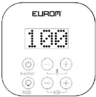 Eurom Heat and Beat Tower - Fonctionnement de l'écran tactile - 1