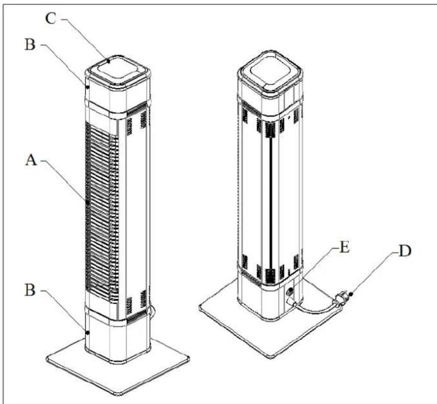 Eurom Heat and Beat Tower - Beschreibung, Zusammensetzung und Installation - 1