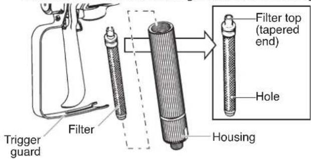 WAGNER Control 150 M - Unclogging the spray gun filter - 1