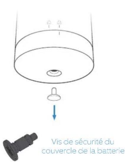 RING Stick Up Cam Battery - Si vous le souhaitez, ajoutez une vis de sécurité à la batterie. - 1