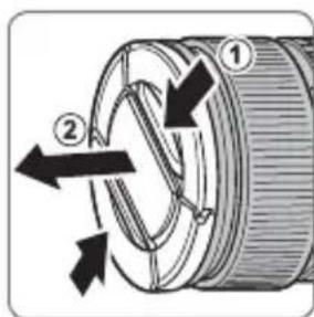 FUJIFILM XF 90mm f2.0 R LM WR - Rimozione dei tappi copri ottica - 1