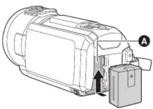 PANASONIC HCWXF1M - Insertion/retrait de la batterie - 1