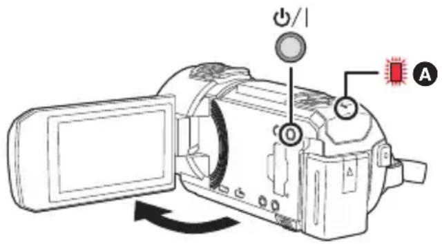 PANASONIC HCWXF1M - Pourmettressous/hors tensionl'appareilavecla touche alimentation - 1