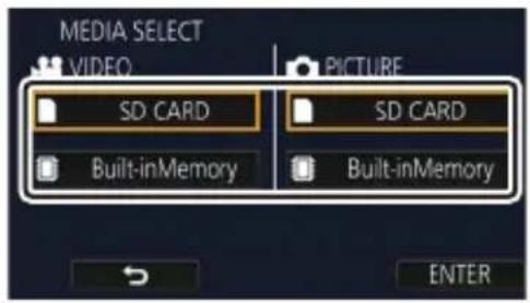 PANASONIC HCWXF1M - Pour sélectionn un support sur lequel enregistrer [WXF1M] - 1