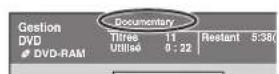 PANASONIC DMREX71S - Appuyez sur [▲, ▼] pour sélectionner "Nom disque" puis appuyez sur [OK]. - 1
