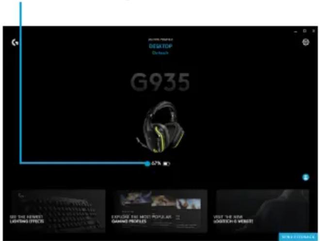 LOGITECH G935 - Aviso de nível crítico da bateria - 1