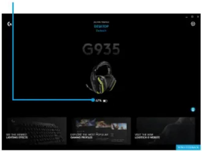 LOGITECH G935 - Advertencia de nivel crítico de batería - 1