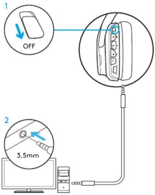 LOGITECH G935 - SETUP FOR PC (3.5MM CONNECTION) - 1