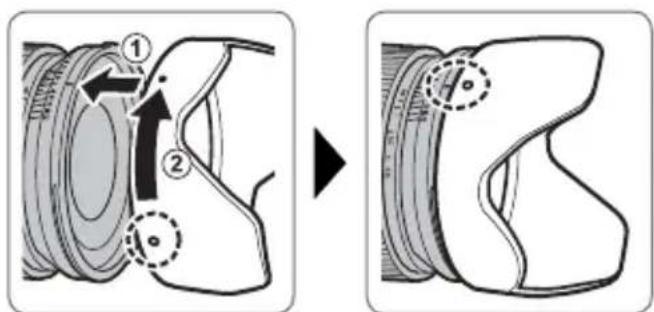 FUJIFILM XF 14mm f2.8 R - Montering af modlysblænden - 1