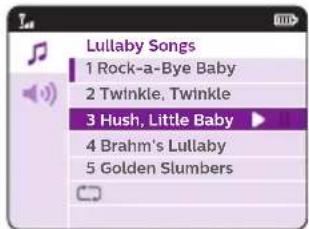 PHILIPS AVENT SCD831 - Valg af vuggevise - 2