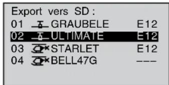 GRAUPNER MX20 HOTT - Export vers SD - 2