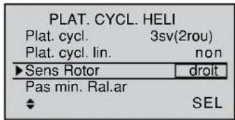 GRAUPNER MX20 HOTT - Sens de rotation du rotor - 1