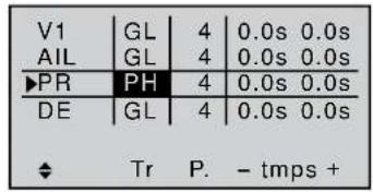 GRAUPNER MX20 HOTT - Utilisation des phases (configurations) de vol - 1