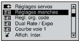 GRAUPNER MX20 HOTT - Réglages des manches de commande - 1