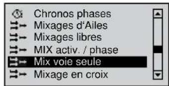 GRAUPNER MX20 HOTT - Désolidariser une fonction de commande de la voie de commande, indépendamment de la phase de vol - 1