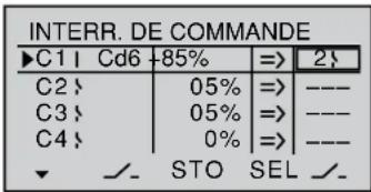 GRAUPNER MX20 HOTT - Combaison d'un interrupteur sur manche avec un interrupteur SW 1 ... 9 - 1