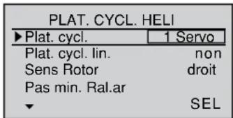 GRAUPNER MX20 HOTT - Types de plateau cycllique - 1
