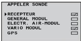 GRAUPNER MX20 HOTT - SELECTION CAPTEUR AFFICHAGE ETAT HF - 3