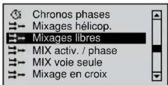 GRAUPNER MX20 HOTT - Mixages libres linéaires et mixages de courbes - 2
