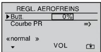GRAUPNER MX20 HOTT - Réglages aérofreins - 1