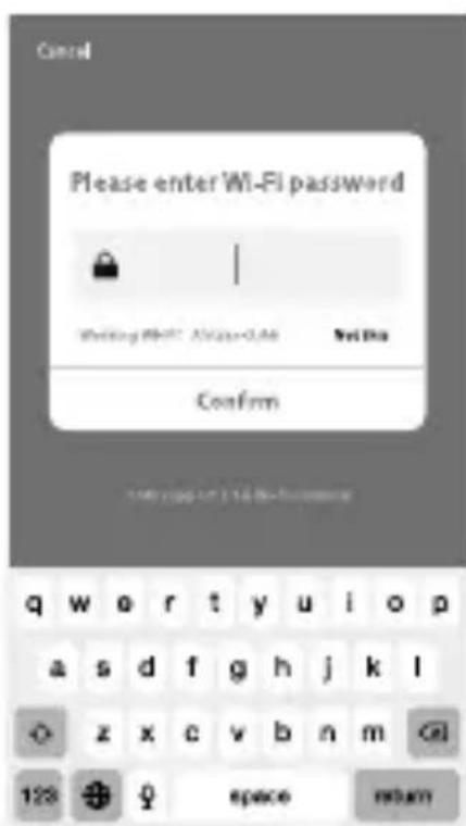 QLIMA D630P - Entrer le mot de passer Wi-Fi - 1