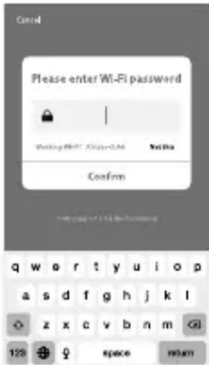 QLIMA D630P - Inserire la password Wi-Fi - 1