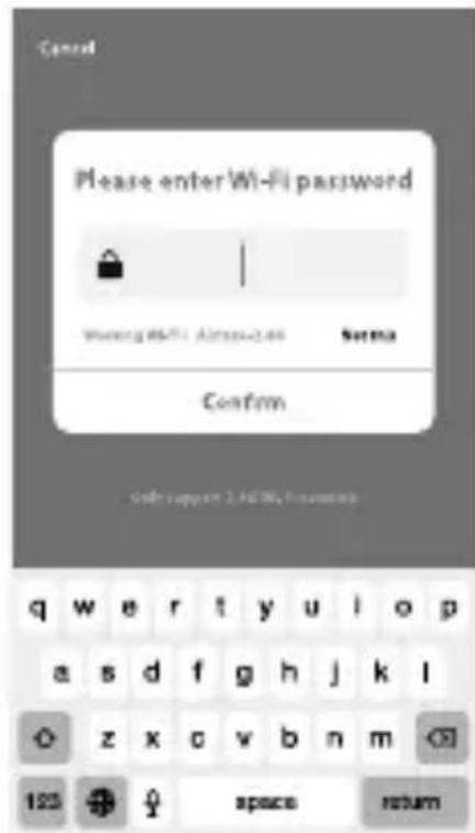 QLIMA D630P - Enter Wi-Fi password - 1