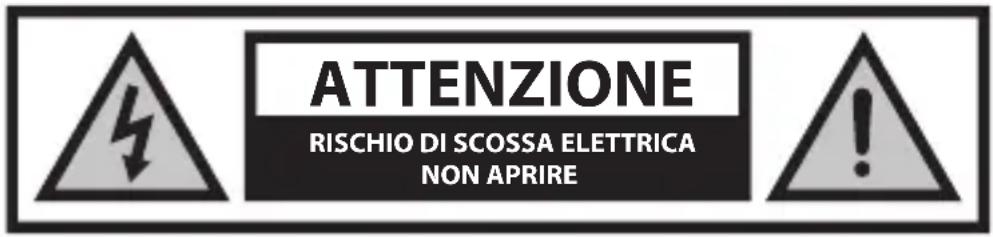 ATTENZIONE RISCHIO DI SCOSSA ELETTRICA NON APRIRE