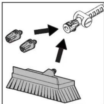 NILFISK C&C Tornado - Anschluss der Schaum-düse oder Bürste - 2