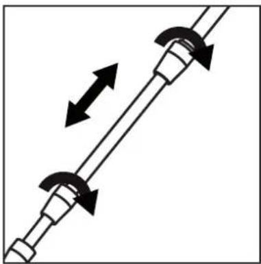 NILFISK C&C Tornado - Aanpassing van de lenghte van de telescooplans - 1