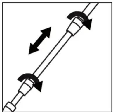 NILFISK C&C Tornado - Einstellen der Länge der Teleskoplanze - 1