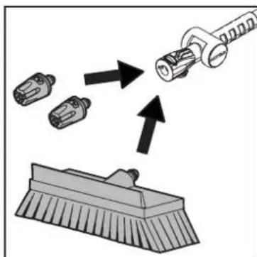 NILFISK C&C Tornado - Montering av skummun-stycke eller borste - 2