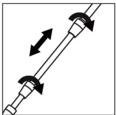NILFISK C&C Tornado - Ajuste do comprimento da lanca telescópica - 1
