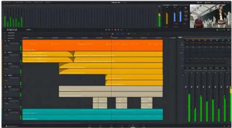 Blackmagic Design Video Assist - Ajuster les niveaux audio dans la timeline - 1