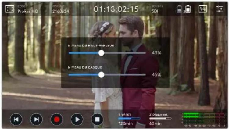 Blackmagic Design Video Assist - Niveau du haut-parleur et du casque - 1