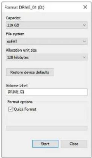 Blackmagic Design Video Assist - Bir Windows Bilgisayar uzerinde Depolama Ortaminin Hazirlanmasi - 1