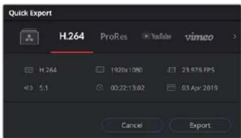 Blackmagic Design Video Assist - To use Quick Export: - 1