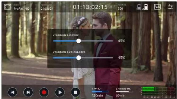 Blackmagic Design Video Assist - Volumen de altovoz y auriculares - 1