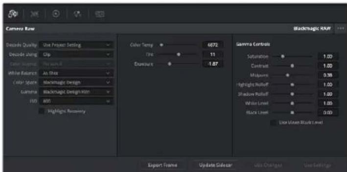 Blackmagic Design Video Assist - Ajustes del formato Blackmagic RAW - 1