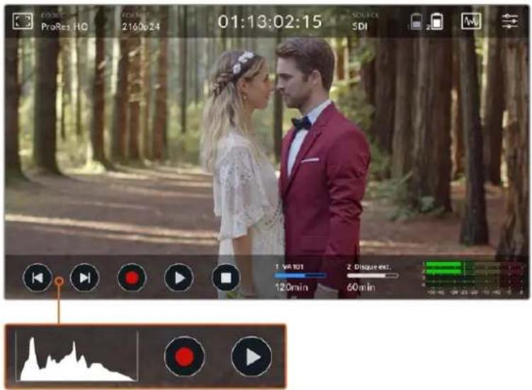 Blackmagic Design Video Assist - Utiliser l'écran tactile - 1