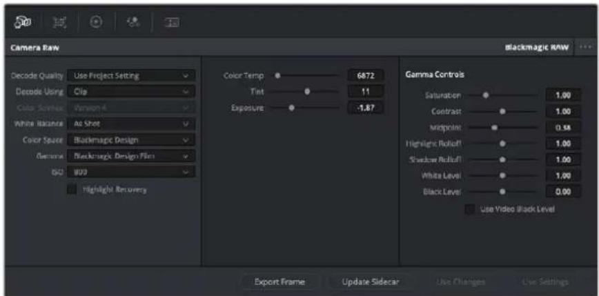 Blackmagic Design Video Assist - Using Blackmagic RAW settings - 1