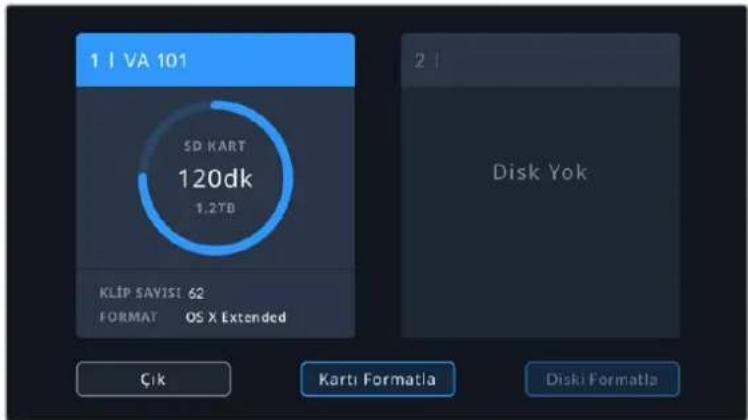 Blackmagic Design Video Assist - Video Assist ile Depolama Ortaminin Formatlanmasi - 1